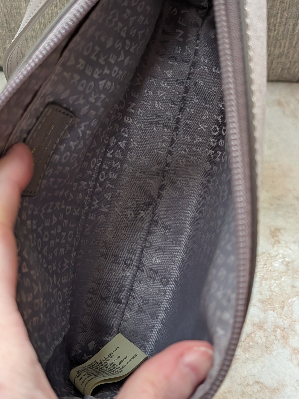 Kate Spade New York Grey Greta Court Ramey City Glitter Crossbody Bag NWOT - Picture 7 of 10